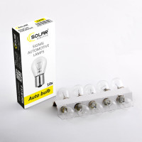 Лампа розжарювання Solar P21W 12V 21W BAU15s, 10 шт.
