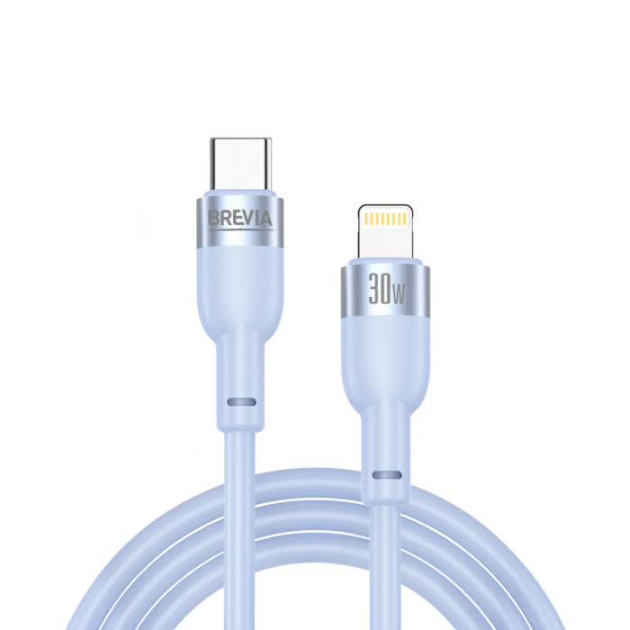 Кабель Brevia Type-C to Lightning 30W 1,2м, синій ZIP (52120UCLZ1)
