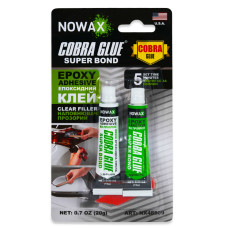 Клей епоксидний Nowax двокомпонентний прозорий 20г