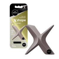 Ароматизатор на дефлектор Aroma Car X Shape 10г - Silver сухий