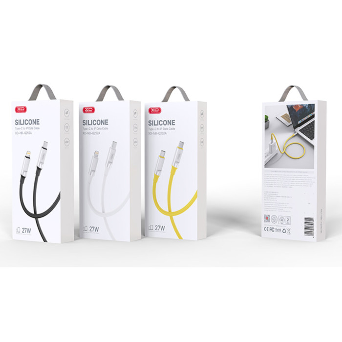 Кабель XO Liquid Silicone Type-C to Lightning 27W 1м чорний