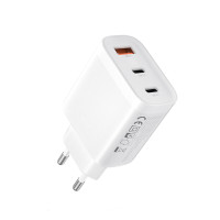Мережевий зарядний пристрій XO L117 PD45W/QC18W 2USB-C+1USB-A білий