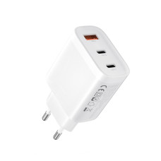 Мережевий зарядний пристрій XO L117 PD45W/QC18W 2USB-C+1USB-A білий