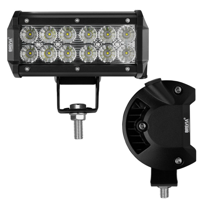 Фара світлодіодна Brevia Cree Flood 10-30V, 36W (12x3W), 3000Lm, 1шт