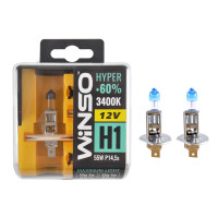 Галогенова лампа Winso H1 12V 55W P14.5s SET HYPER +60% 2шт