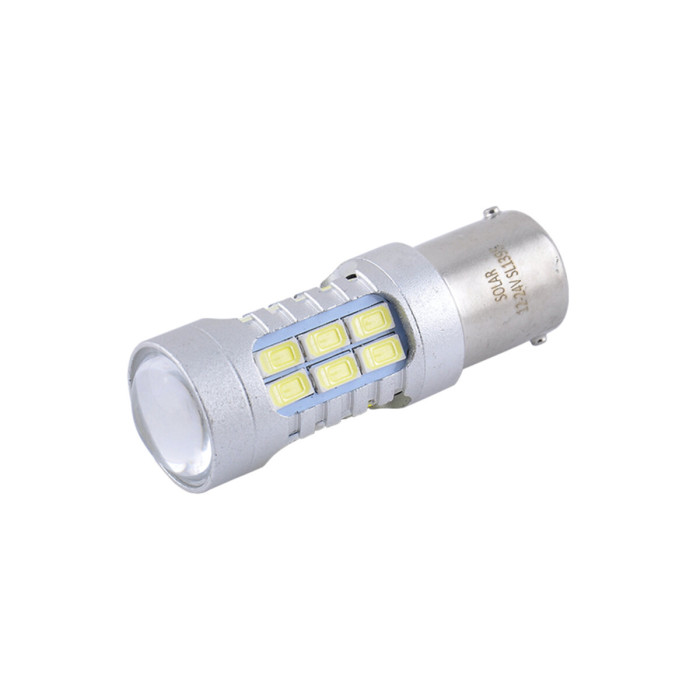 Автолампа Solar LED 12-24V S25 BA15s 27SMD white, 2шт