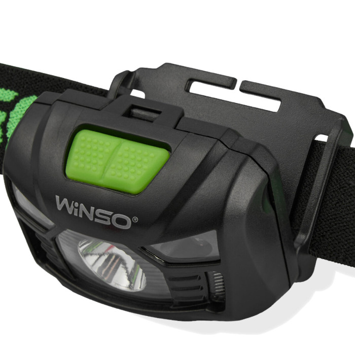 Ліхтар налобний Winso 150Lm, 3W LED, 1200mAh з сенсором білий/червоний