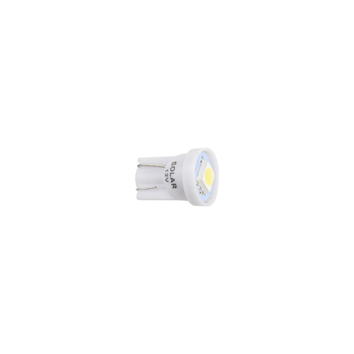 Автолампа Solar LED 12V T10 W2.1x9.5d 1smd 5050 white, 2шт
