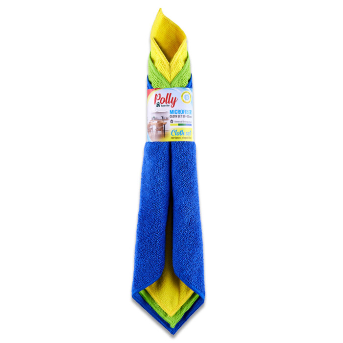 Набір ганчірок з мікрофібри Polly 30*30см 3шт
