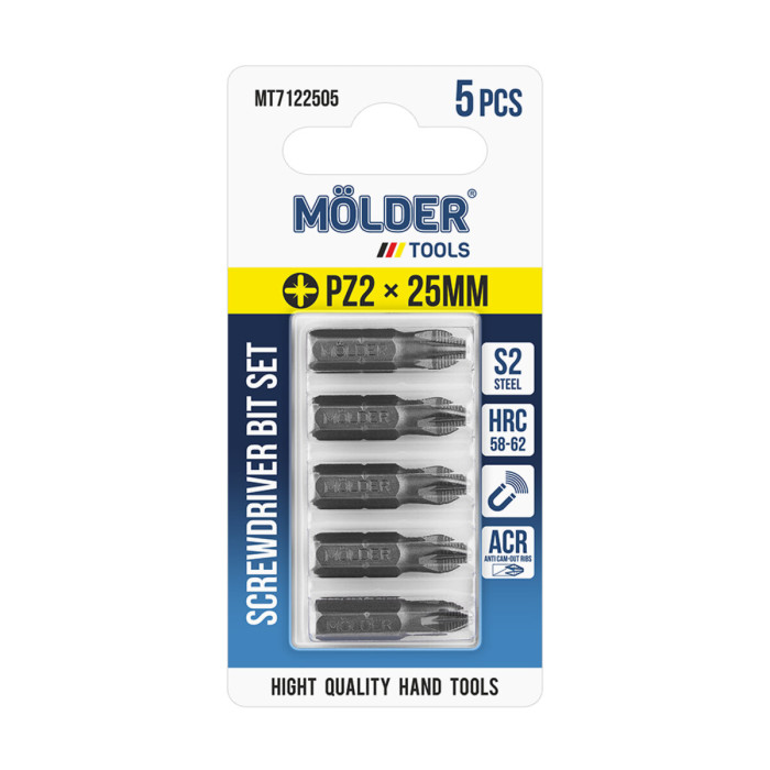 Набір біт Molder PZ2x25мм 5шт