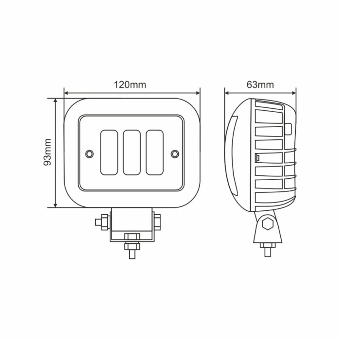Фара світлодіодна Winso Pro 10-30V, 30W (3x10W), 2700Lm, CSP1860DE 1шт (780780)