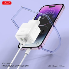 Мережевий зарядний пристрій XO L137 PD20W/QC18W 1USB-A+1USB-C білий