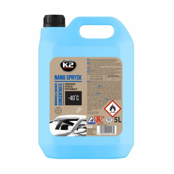 Омивач скла K2 Nano Sprysk -40°C зимовий концентрат 5л