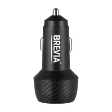 Автомобільний зарядний пристрій Brevia ePower Dual Carbon 48W 1xUSB-C+1xUSB-A