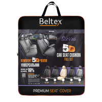 Комплект, 5D чохли для сидінь Beltex Sierra, black-red