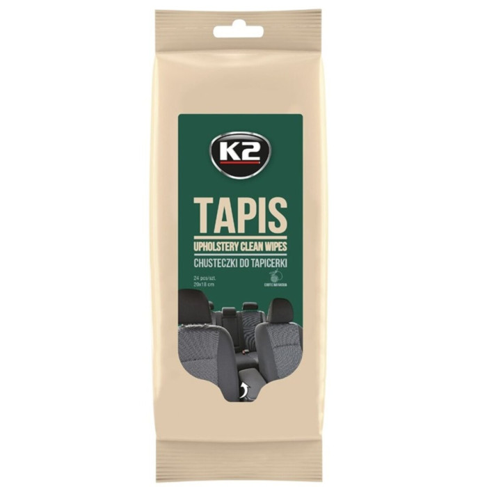Серветки вологі K2 Tapis Wipes для очищення тканинної оббивки 24шт