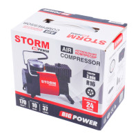 Компресор автомобільний Storm Big Power 10Атм 37л/хв 170Вт (20300)