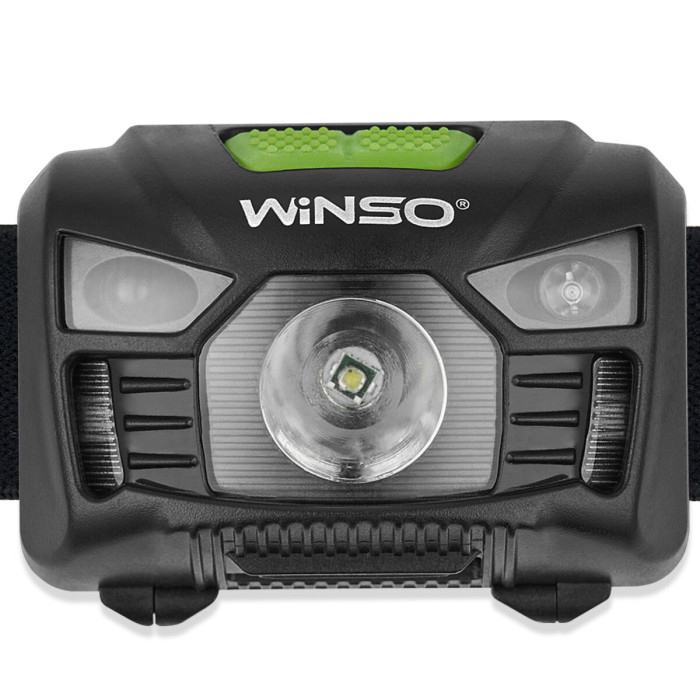 Ліхтар налобний Winso 150Lm, 3W LED, 1200mAh з сенсором білий/червоний