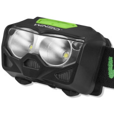 Ліхтар налобний Winso Pro 500Lm, 2x5W CREE XTG, 1200mAh/3xAAA, з сенсором білий/червоний
