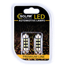 Автолампа Solar LED 12V SV8.5 T11x36 6SMD white, 2шт SL1362