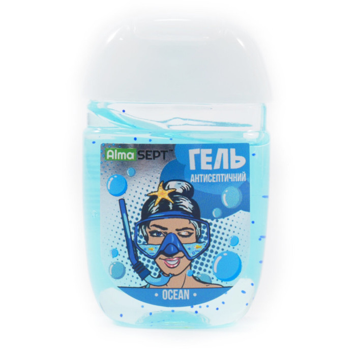 Антисептичний гель Alma Sept для рук PopArt Ocean 40мл