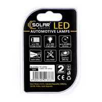 Автолампа Solar LED 12V T8.5 BA9s 1SMD white, 2шт