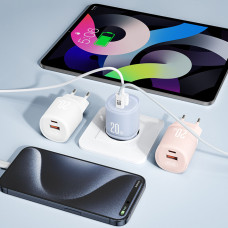 Мережевий зарядний пристрій XO L144 PD20W 1USB-A+1USB-C білий