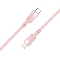 Кабель Brevia Type-C to Lightning 30W 1,2м, рожевий ZIP (52120PCLZ1)