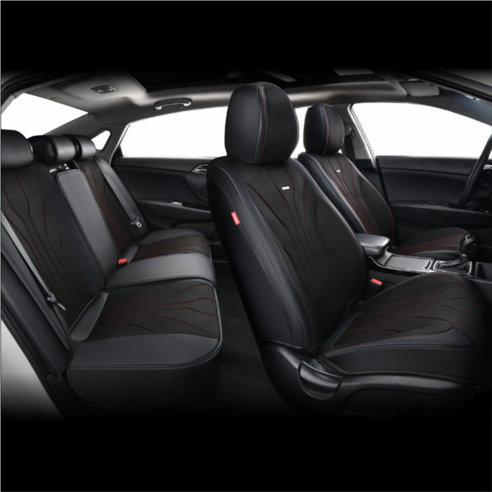 Комплект, 5D чохли для сидінь Beltex Sierra, black-red