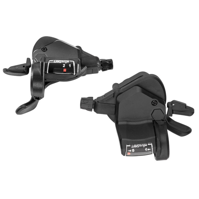 Манетки MicroSHIFT 2x9s (пара) з індикатором, тросики L2140/1700
