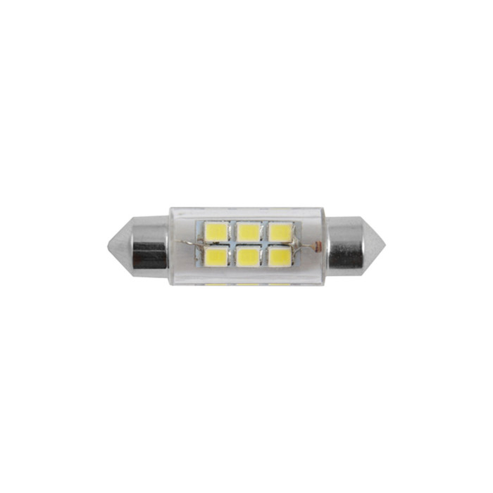 Автолампа Solar LED 12V SV8.5 T11x39mm 6smd 3528 white 2шт