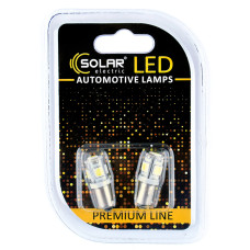 Автолампа Solar LED 12V T8.5 BA9s 5SMD white, 2шт