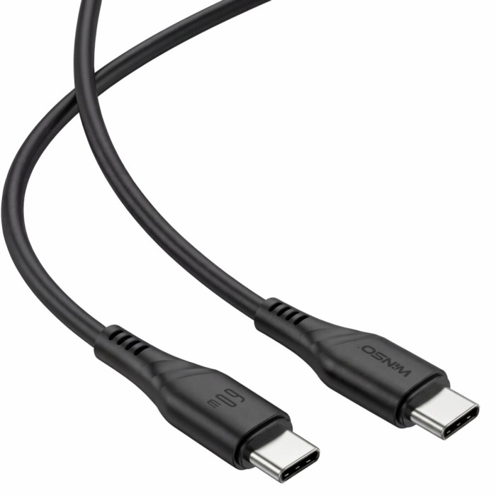Кабель Winso Pro Type-C to Type-C 60W PVC 1м чорний