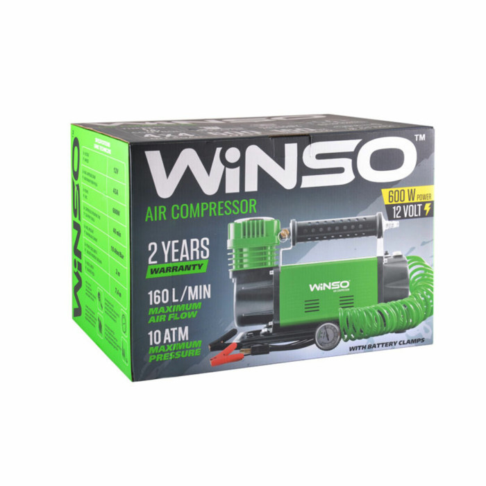 Компресор автомобільний Winso 10Атм 160л/хв 600Вт