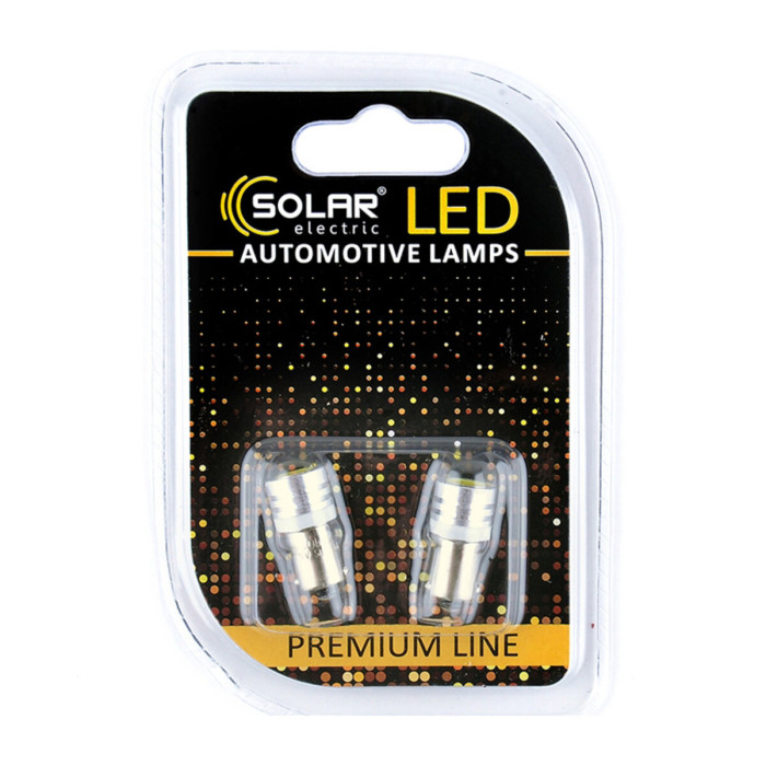 Автолампа Solar LED 12V T8.5 BA9s 1SMD white, 2шт