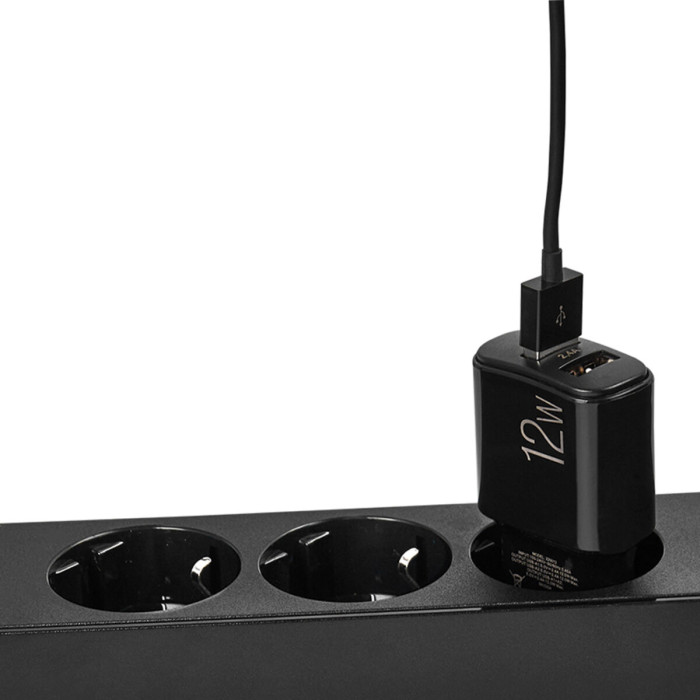 Мережевий зарядний пристрій Winso Pro 12W 2xUSB-A чорний