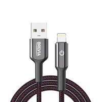 Кабель Brevia USB to Lightning 2,4А 1,2м, чорний box (54120BULC1)