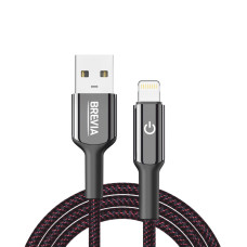 Кабель Brevia USB to Lightning 2,4А 1,2м, чорний box (54120BULC1)