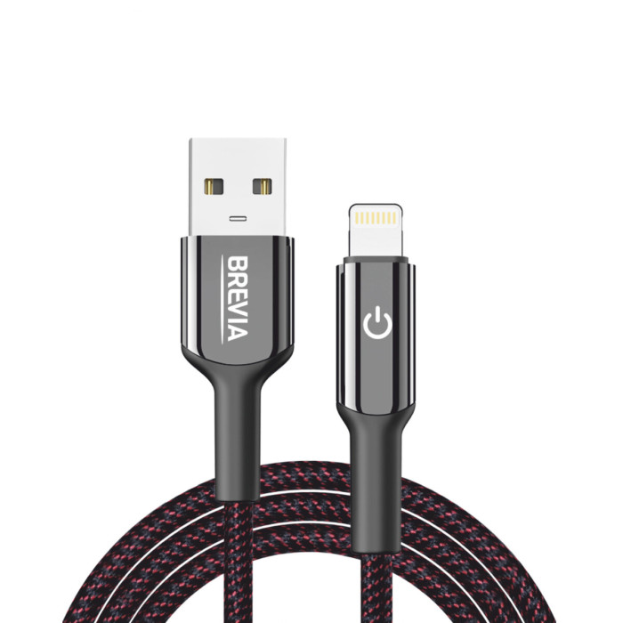 Кабель Brevia USB to Lightning 2,4А 1,2м, чорний box (54120BULC1)