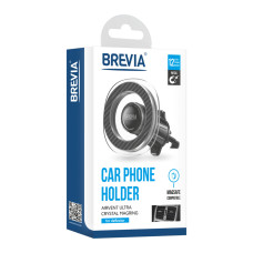 Тримач телефону автомобільний Brevia AirVent Ultra Сrystal MagRING на дефлектор, магнітний Magsafe