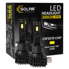 Автолампа Solar LED H1 12V 30W 3000Lm 6500K CSP3570 2шт
