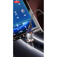 Автомобільний зарядний пристрій XO CC52 Metal Dual USB QC3.0 36W чорний