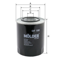 Фільтр масляний Molder Filter OF 180 (WL7161, OC290, WP9404)