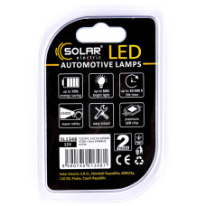 Автолампа Solar LED 12V T10 W2.1x9.5d 10SMD white, 2шт SL1348