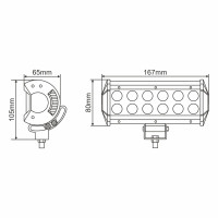 Фара світлодіодна Brevia Cree Flood 10-30V, 36W (12x3W), 3000Lm, 1шт