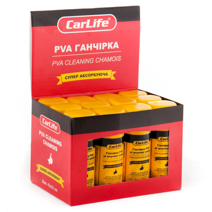 Ганчірка PVA CarLife 43x32см в тубі