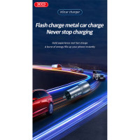 Автомобільний зарядний пристрій XO CC52 Metal Dual USB QC3.0 36W чорний