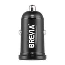 Автомобільний зарядний пристрій Brevia ePower DualCharge 48W 1xUSB-C+1xUSB-A, чорний