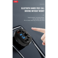 FM-трансмітер XO BCC03 Bluetooth+QC чорний