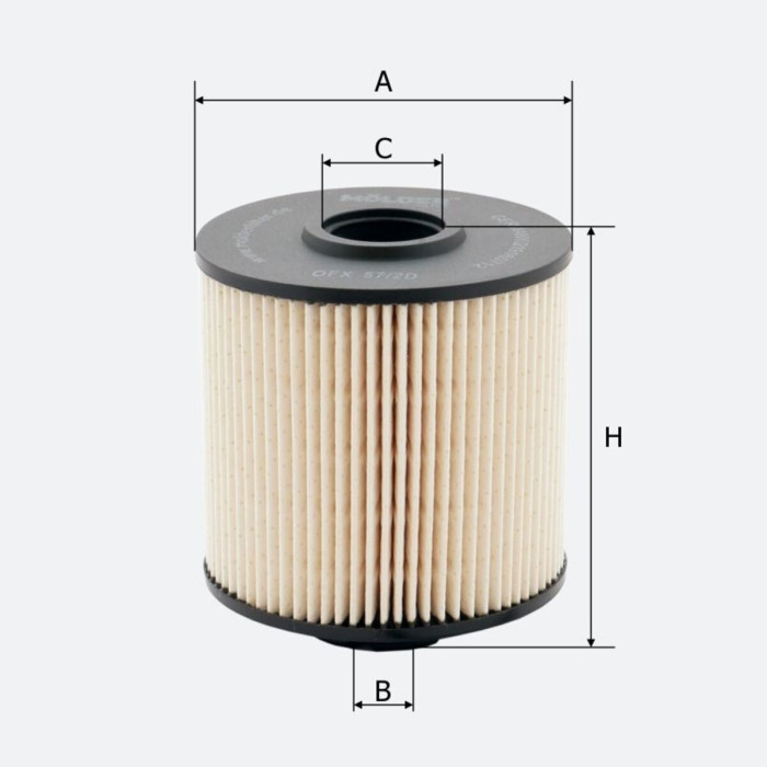 Фільтр паливний Molder Filter KFX 57/2D (95021E, KX67/2DEco, PU10461X)